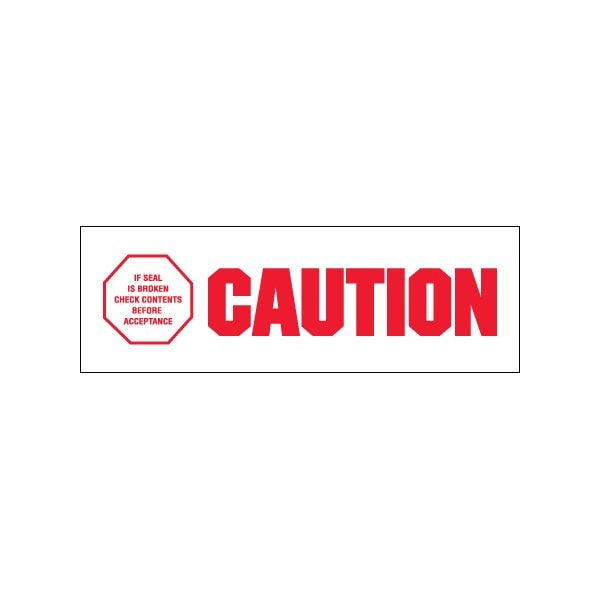 Tape Logic 2'' x 110 yds. - ''Caution - If Seal Is Broke'' Tape LogicPre-Printed Carton Sealing Tape, 6PK T902P046PK - main
